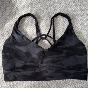 Athleta Black Sports Bra with Racerback and Wide Elastic Band